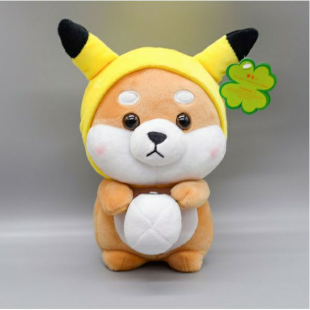 Gấu bông gối ôm chú chó Shiba Cosplay đáng yêu nghộ nghĩnh