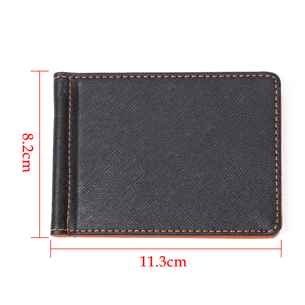 💎OKDEALS💎 Business Slim PU Leather Credit Card Sollid Thin Wallet Men Wallet