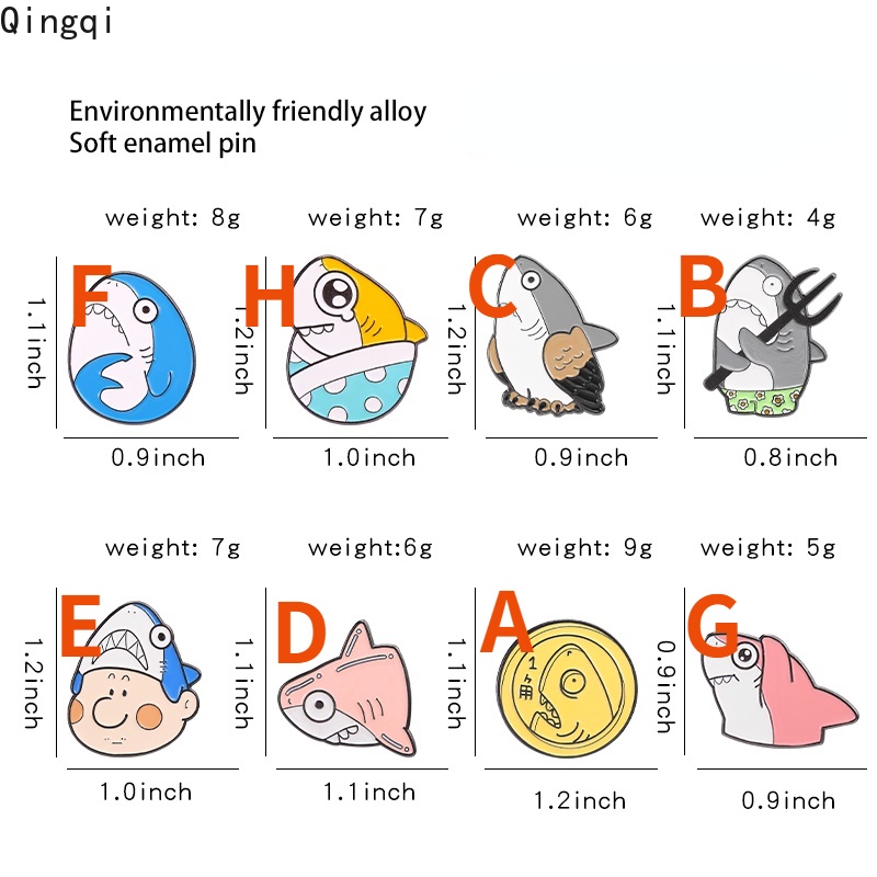 Ghim cài áo MISS ZOE tráng men hình động vật biển hoạt hình đáng yêu vui nhộn quà tặng cho trẻ em bạn bè