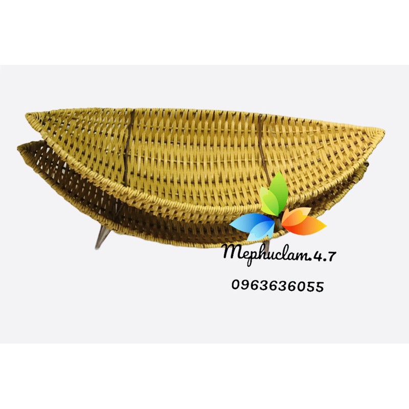 [1 ] Thuyền nhựa giả mây đựng bánh kẹo, hoa quả, đồ tranh trí,...