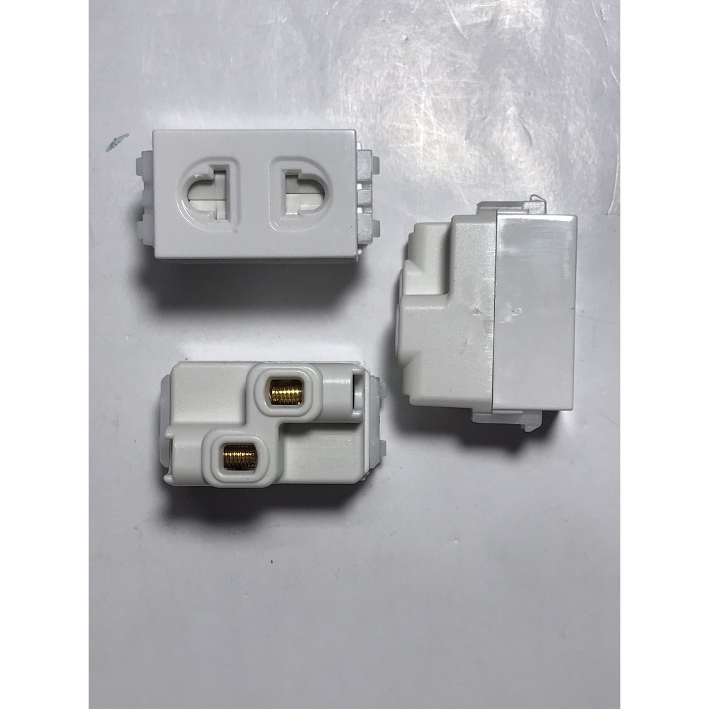 Hạt ổ cắm đơn, đôi 2-3 chấu S18CC