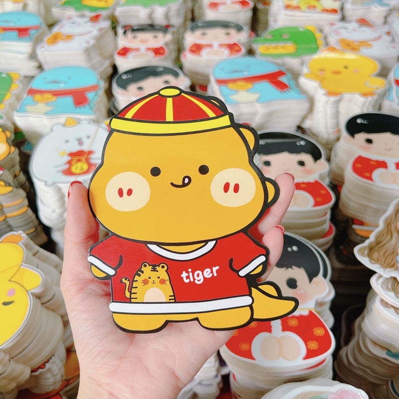 Combo 10 bao lì xì hoạt hình chibi ngẫu nhiên, bao lì xì 2023