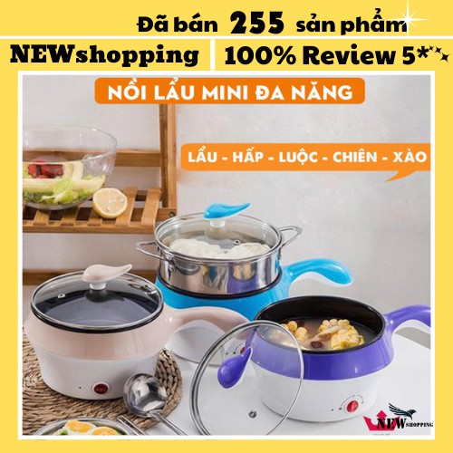 Nồi Lẩu Mini ⚡️𝐅𝐑𝐄𝐄 𝐒𝐇𝐈𝐏⚡️ Nồi Lẩu Hấp Mini Kèm Giá Hấp 2 trong 1 - Tiện Lợi Dễ Sử Dụng (1 Đổi 1 Lỗi của shop )