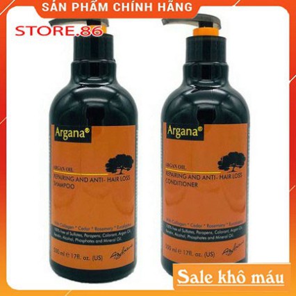 Hàng Chuẩn Công Ty Cặp Dầu Gội Dầu Xả Phục Hồi Và Ngăn Ngừa Rụng Tóc Argana 500ml | BigBuy360 - bigbuy360.vn