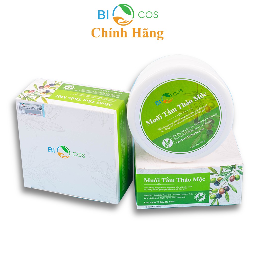 [ BIOCOS ] Muối Tắm Thảo Mộc BIOCOS Kháng Khuẩn, Ngừa Viêm, Tránh Cảm, Thư Giãn Và Loại Sạch Tế Bào Chết 200g