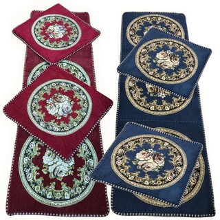 Bộ 3 tấm thảm trải ghế hoa văn nổi