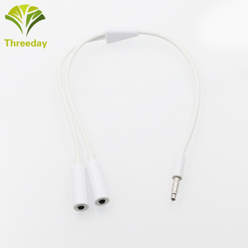 Dây Cáp Âm Thanh Chuyển Đổi Từ 1 Đầu Cắm Sang 2 Đầu Cắm 3.5mm Cho Iphone 6s Plus Samsung S7