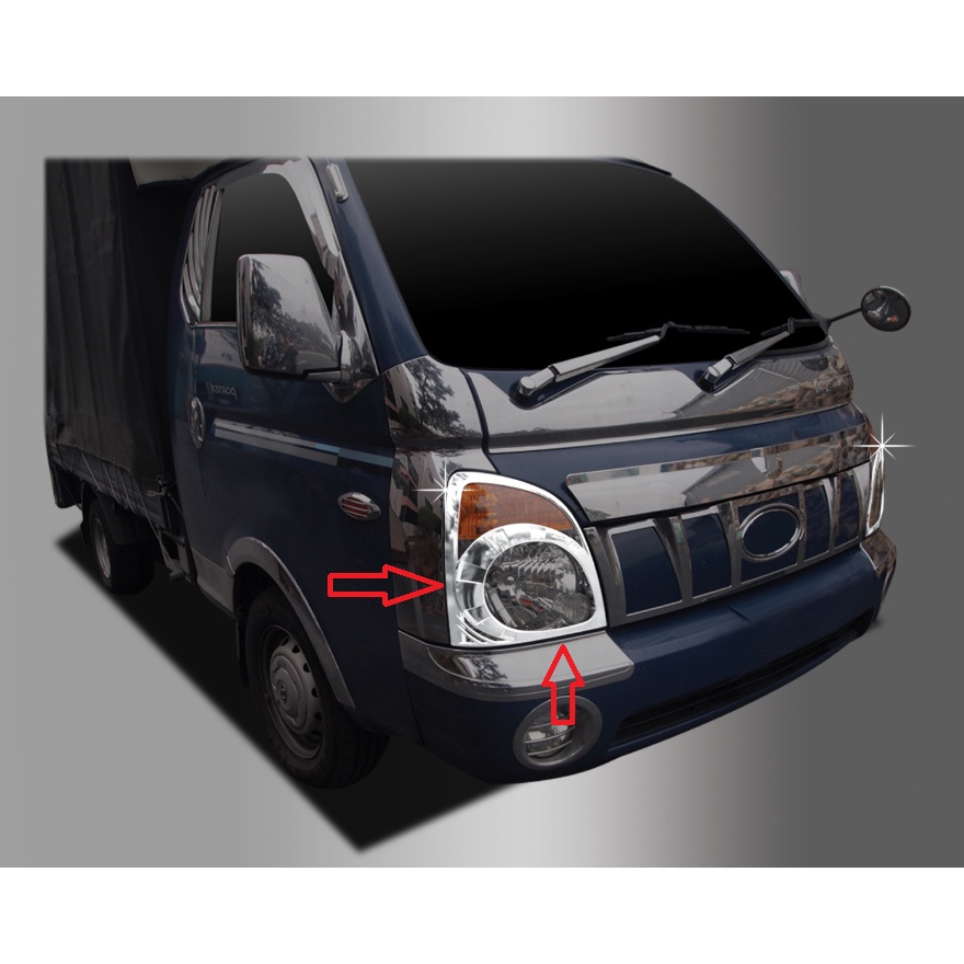 ỐP CRÔM ĐÈN PHA XE TẢI H150, H100, PORTER HYUNDAI (Korea Cao Cấp)