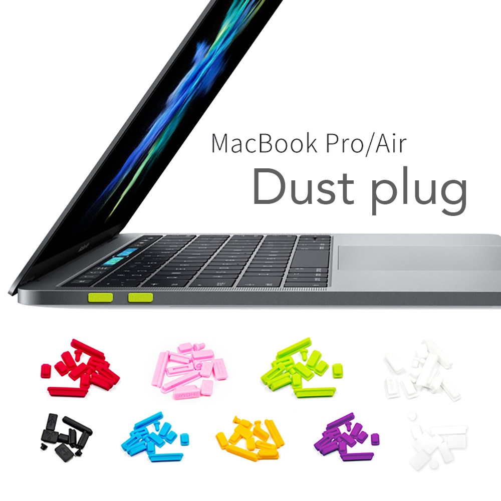 Set 5 Nút Cao Su silicone Đậy Chống Bụi Cho macbook pro 13 air 11 / 15