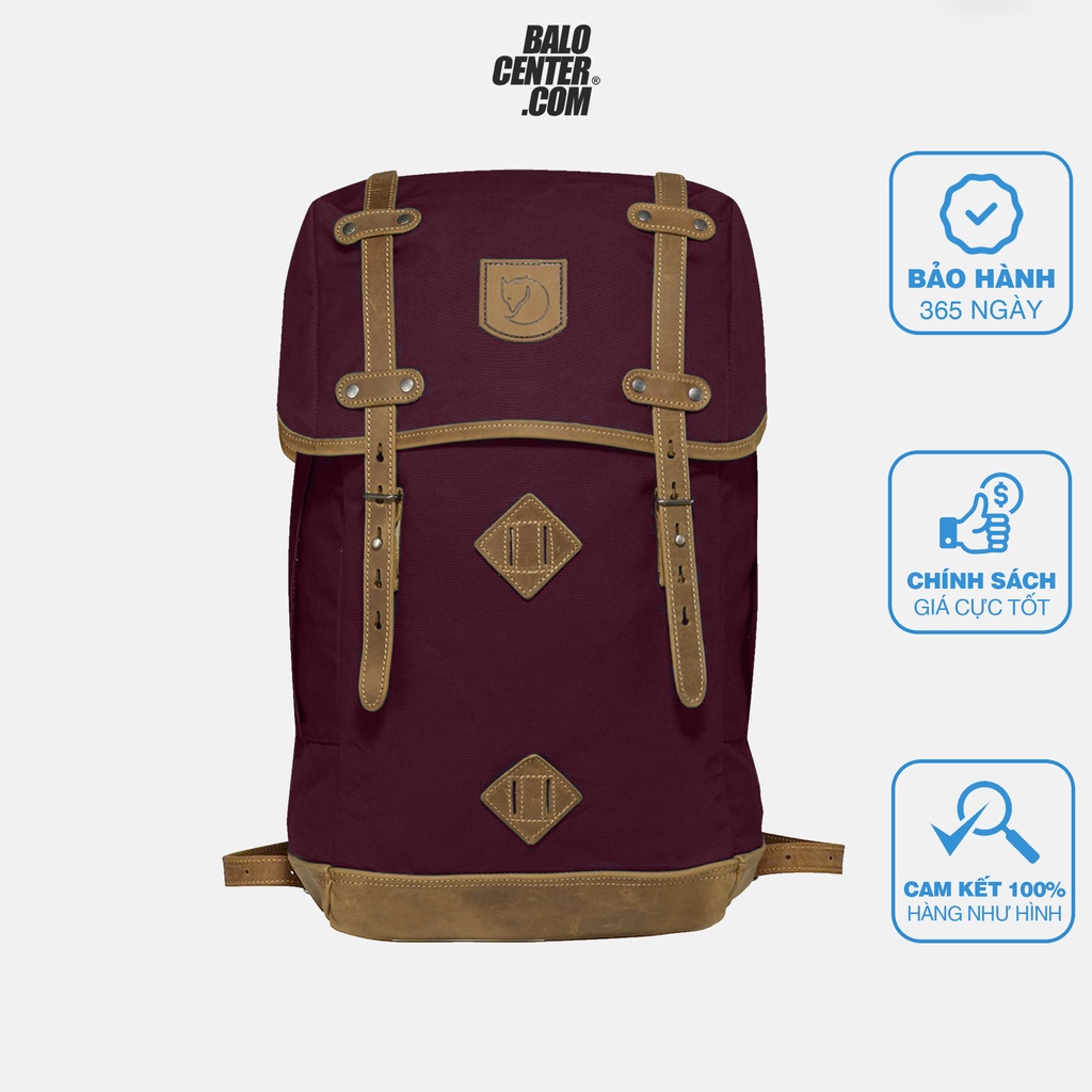 Balo Du Lịch Cỡ Lớn Fjallraven Rucksack No.21 Large Burgundy Chống Nước, Chống Cháy, Bền Bỉ - Balocenter