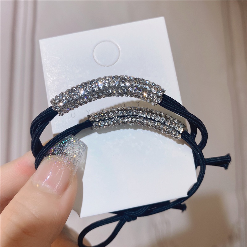 Dây Cột Tóc Đính Đá Lấp Lánh Phong Cách Hàn Quốc Thời Trang Cho Nữ