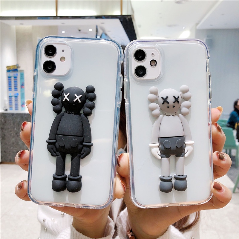 vivo 1609 1606 1611 1610 1601 1603 1716 1723 1718 1726 1713 1714 Transparent fashion mobile phone case kaws Simplicity Creative silicone mobile phone case Soft shell of stereo cartoon mobile phone