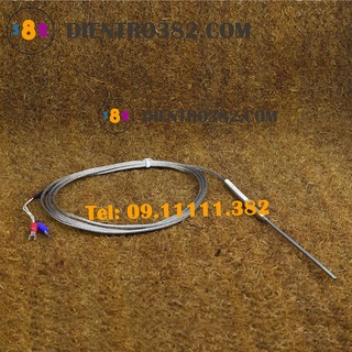 Dây cảm biến nhiệt WRNK- 191 đầu dò phi 3, Dây can K cảm biến nhiệt độ từ 0- 1100 độ, dây cảm biến K