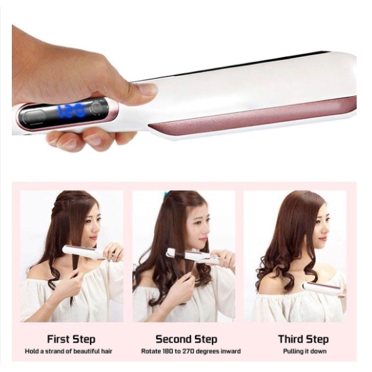 Máy Là Tóc,Máy Ép Duỗi Tóc Thẳng 10 Mức Chỉnh Nhiệt KEMEI 9622 - Tạo Kiểu,Làm Đẹp, Là Thẳng Tóc