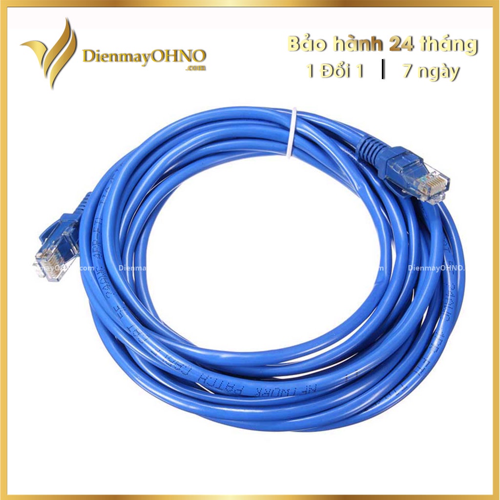 Dây Mạng Lan Dây Cáp Mạng Wifi Cap Lan Bấm Sẵn 2 Đầu 5m 10m 15m 20m - Điện Máy OHNO