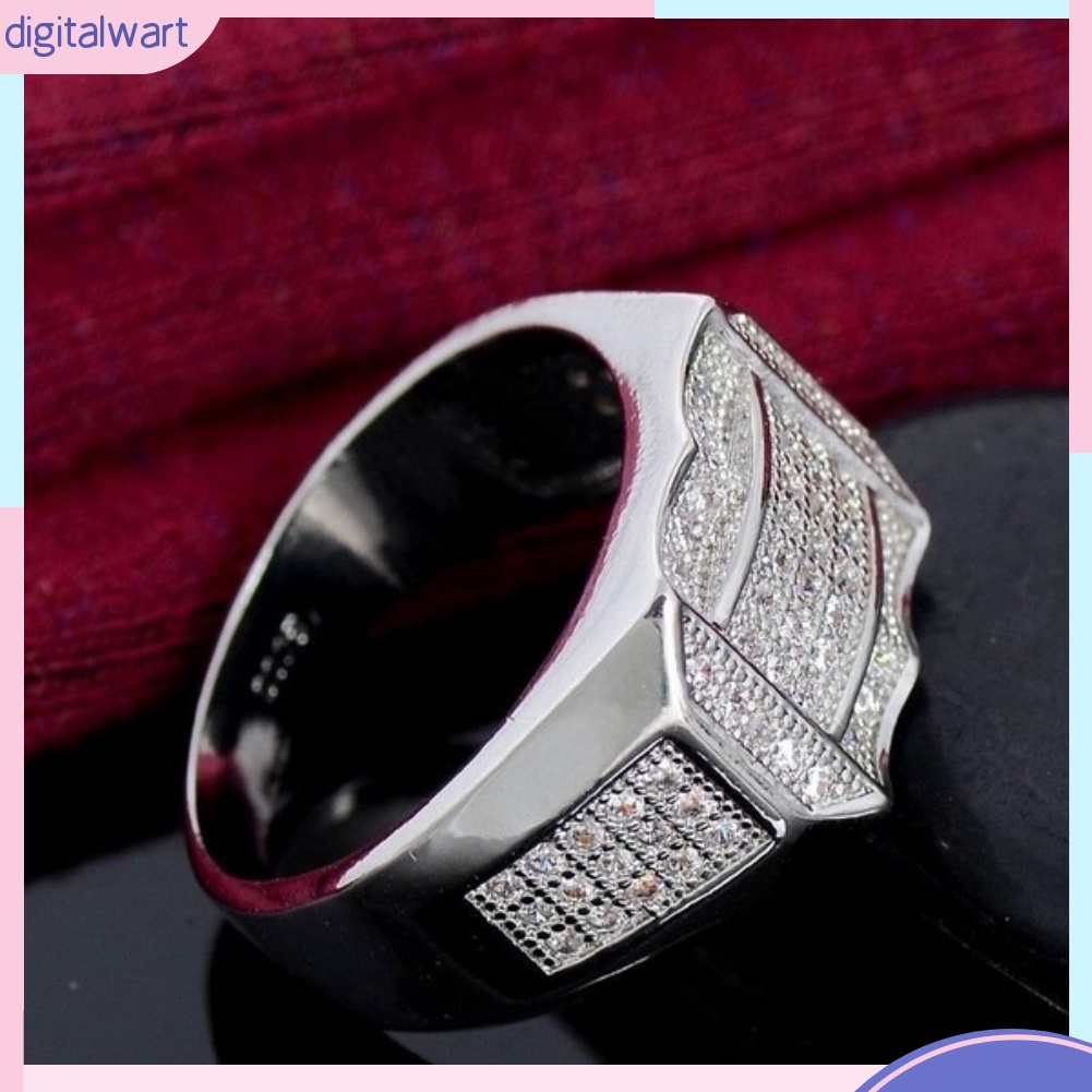 Nhẫn Hợp Kim Đính Đá Thời Trang Dành Cho Nam