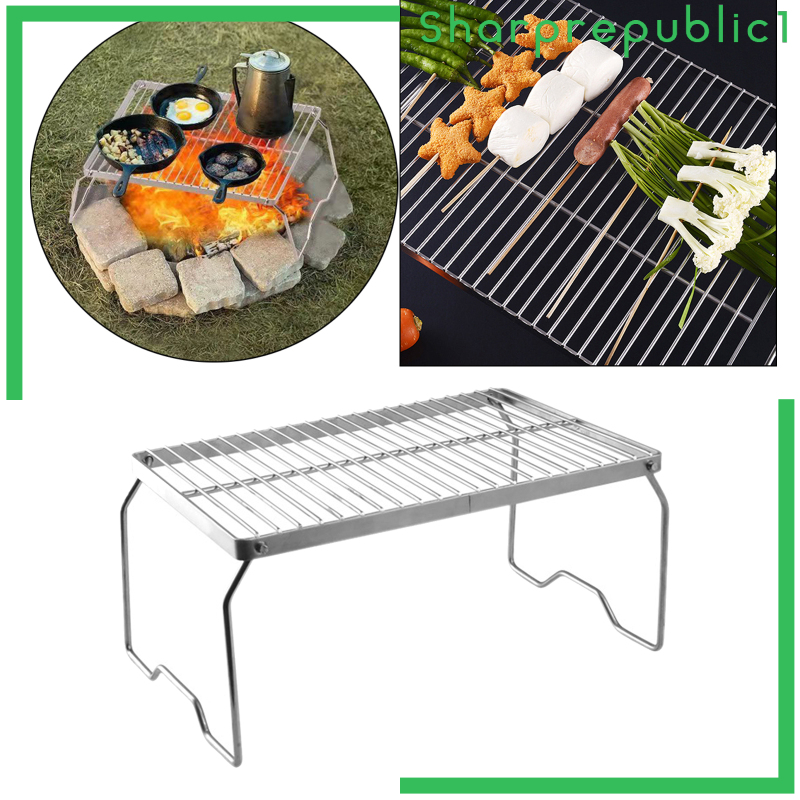 Giá Đỡ Lò Nướng Bbq Bằng Thép Không Gỉ 42.5x32 X 16.5cmno