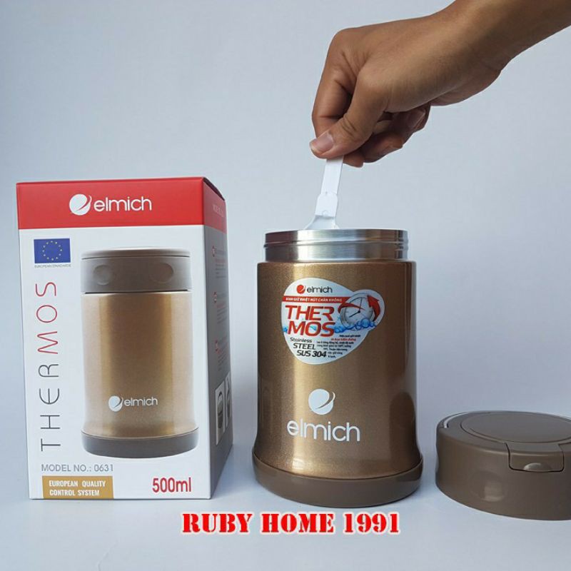 Bình ủ cháo đựng thức ăn giữ nhiệt 500ml - Nhập khẩu SEC - EL0361