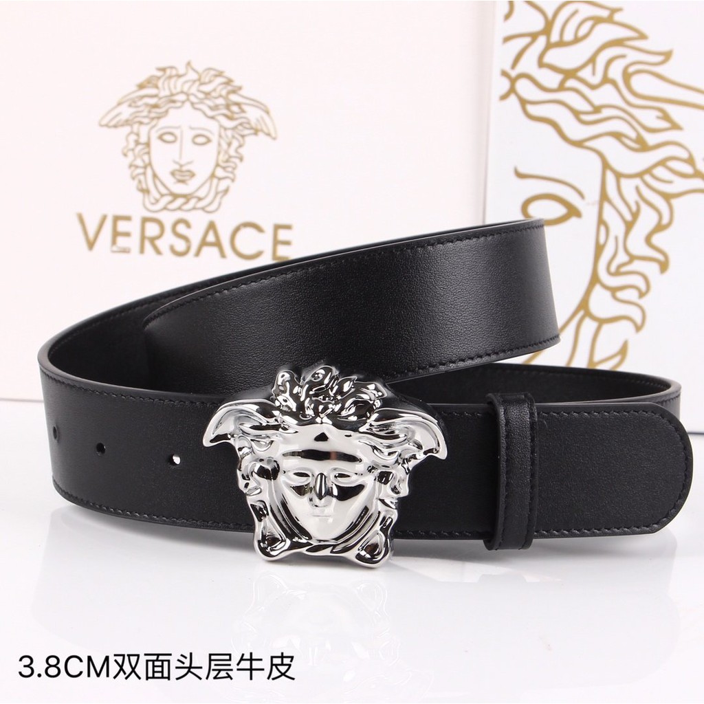 Thắt lưng Versace Belt Couple Genuine Leather Luxury Waist Strap Jeans Pants Pin Buckle Waistband 11