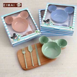 Set bát ăn dặm kèm thìa dĩa đũa