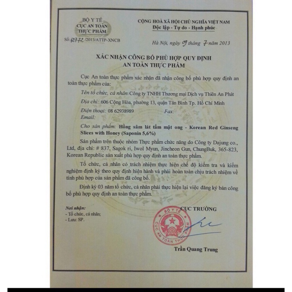 Sâm lát tẩm mật ong Achimmadang hộp 200g [ Hàng Mới Về ]