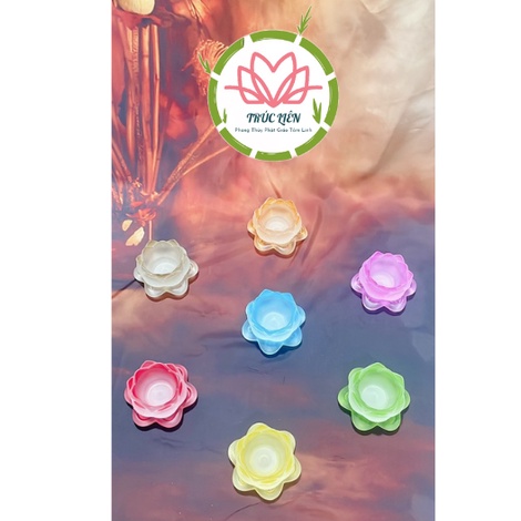 ĐẾ NẾN HOA SEN LƯU LY