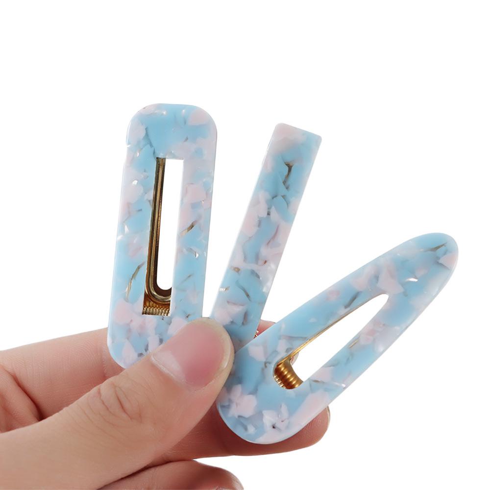 BSUNS Bộ 3 Kẹp Tóc Màu Trơn Xinh Xắn Cho Nữ