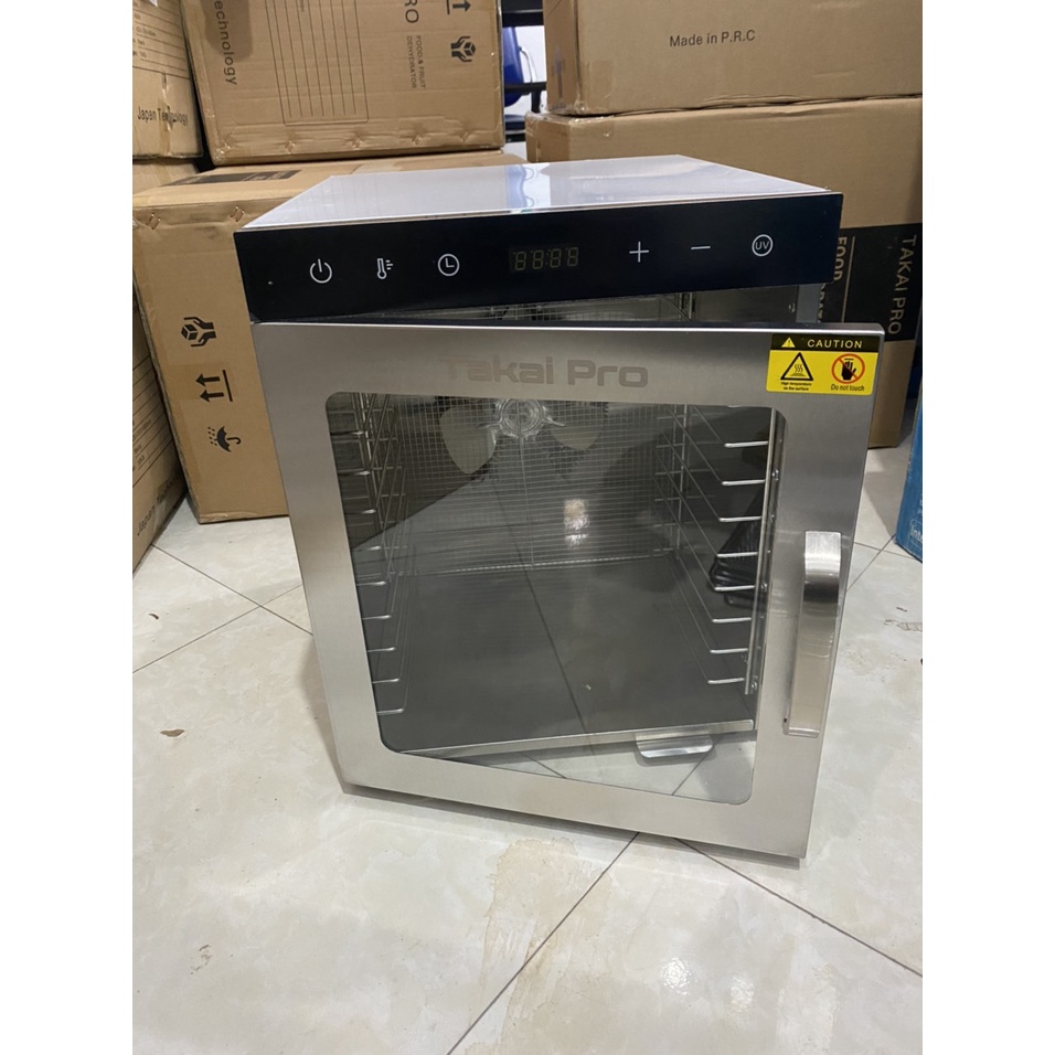 Máy sấy thực phẩm 10 khay TAKAIPRO - có đèn UV diệt khuẩn, thân vỏ 2 lớp
