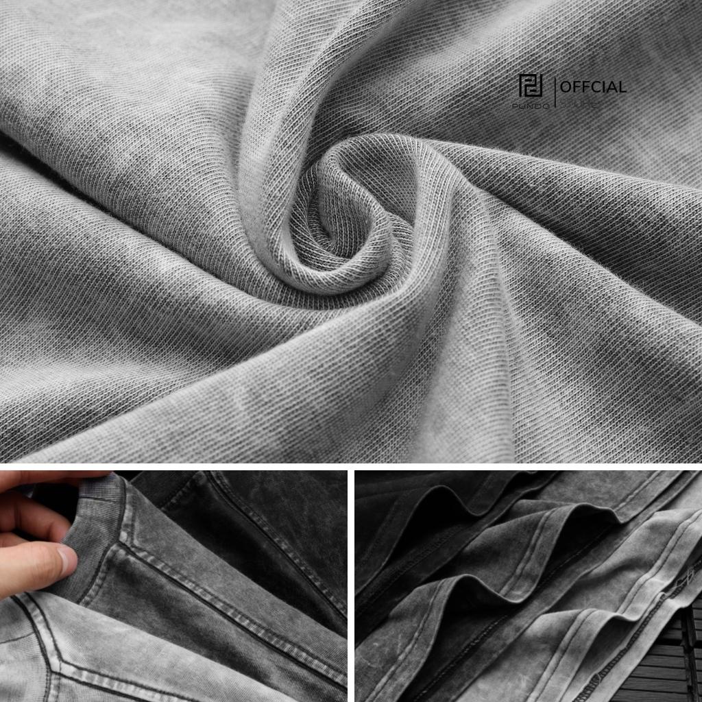 Áo thun PUNDO unisex trơn tay lỡ áo phông ullzang size đến 95kg ATPD69