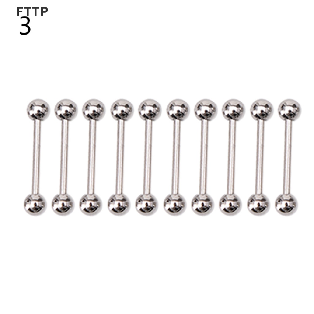 Set 10 Khuyên Rốn / Lưỡi / Rốn Bằng Thép Không Gỉ