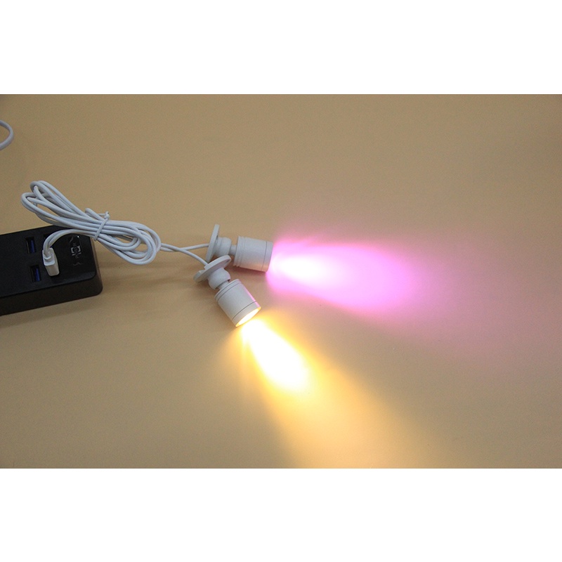 Đèn led 2 Trong 1 Cổng usb 5v 3w Gắn Tủ Trang Sức Có Thể Xoay Được
