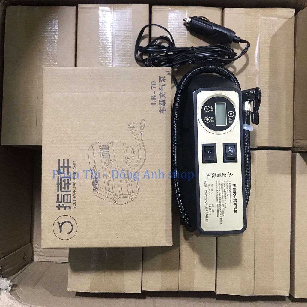 Bơm lốp ô tô, xe hơi điện tử thông minh LB-70, chế độ cài đặt cân và tự ngắt - Nâng cấp mới bơm mạnh & bền hơn