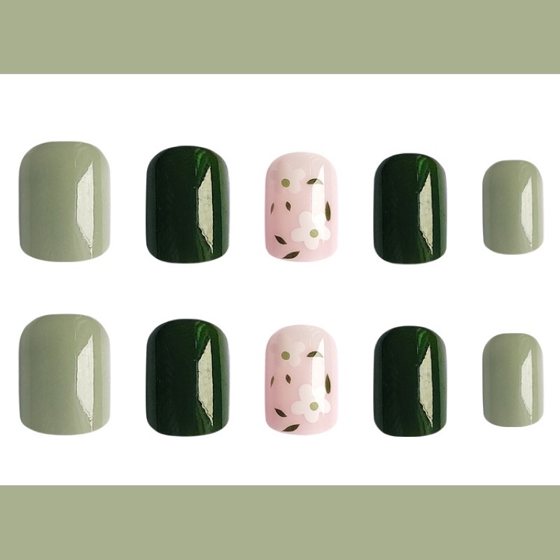 Set 24 móng giả N473 dáng móng ngắn ( Tặng kèm keo và dũa )