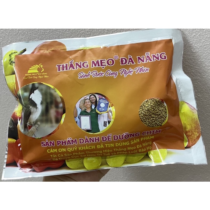 Cám Thắng Mẹo Đà Nẵng dành cho chim chào mào gói 200gr cám dưỡng, đấu, khoáng, tổng hợp