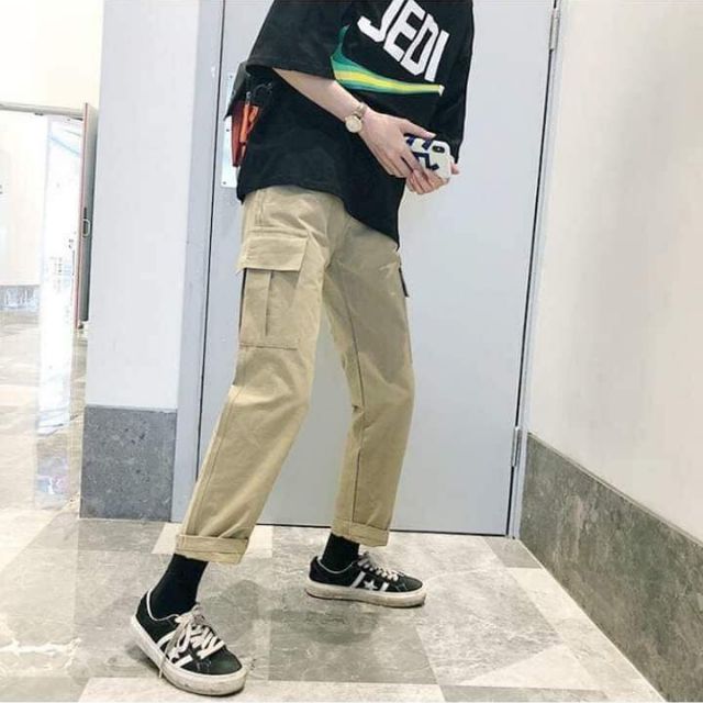 Quần jogger kaki túi hộp thời trang UniSex Nam nữ