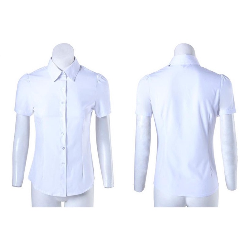 A115 Áo sơ mi ngắn tay nữ mặc công sở kiểu Hàn Quốc cao cấp hàng nhập - Thời Trang Dương