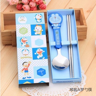 Bộ muỗng nĩa đũa hình Hello Kitty/Doraemon dễ thương giá rẻ nhất