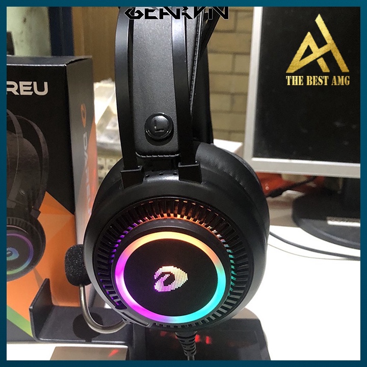 Tai Nghe Headphone Gaming Đèn LED 7 Màu Có Mic DAREU EH416 Âm Thanh Giả Lập Tai Nghe Nhạc Máy Vi Tính PC Laptop Có Dây