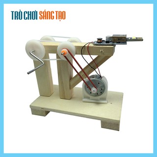 Bộ đồ chơi khoa học tự làm máy phát điện từ động năng bằng gỗ – DIY Wood Steam