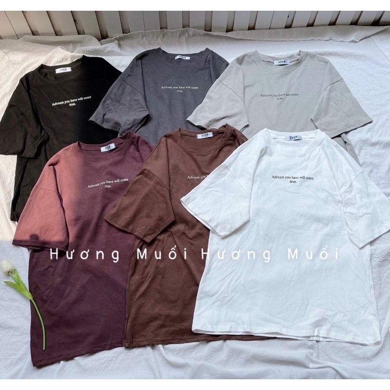 Áo thun chữ nhỏ adream tay lỡ-form rộng hang qc mác 3158