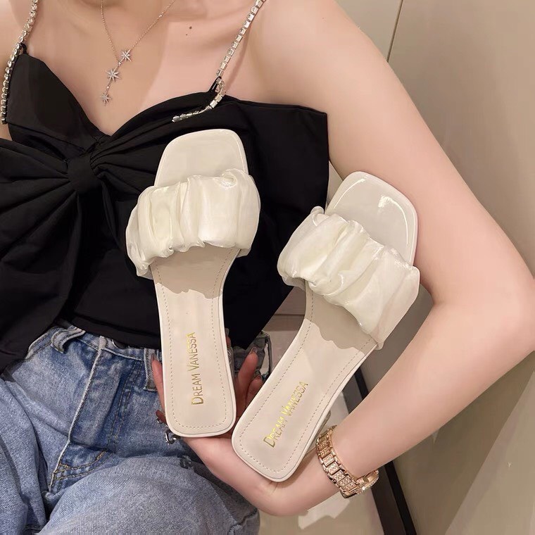 Guốc Nữ 7 Phân Bèo Nhún 1 Bản Thiết Kế 3 Màu Cơ Bản Lên Chân Sang Đẹp Size 35 - 39