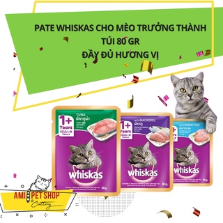 pate Whiskas cho mèo - Thêm vị mới, thêm ngon cho Boss cưng - Túi 80g