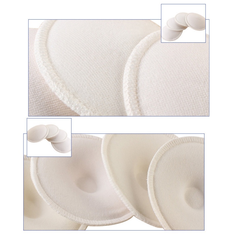 Set 4 miếng lót ngực cho mẹ bỉm sữa đang chăm con thấm hút thoáng khí chống tràn có thể giặt và tái sử dụng