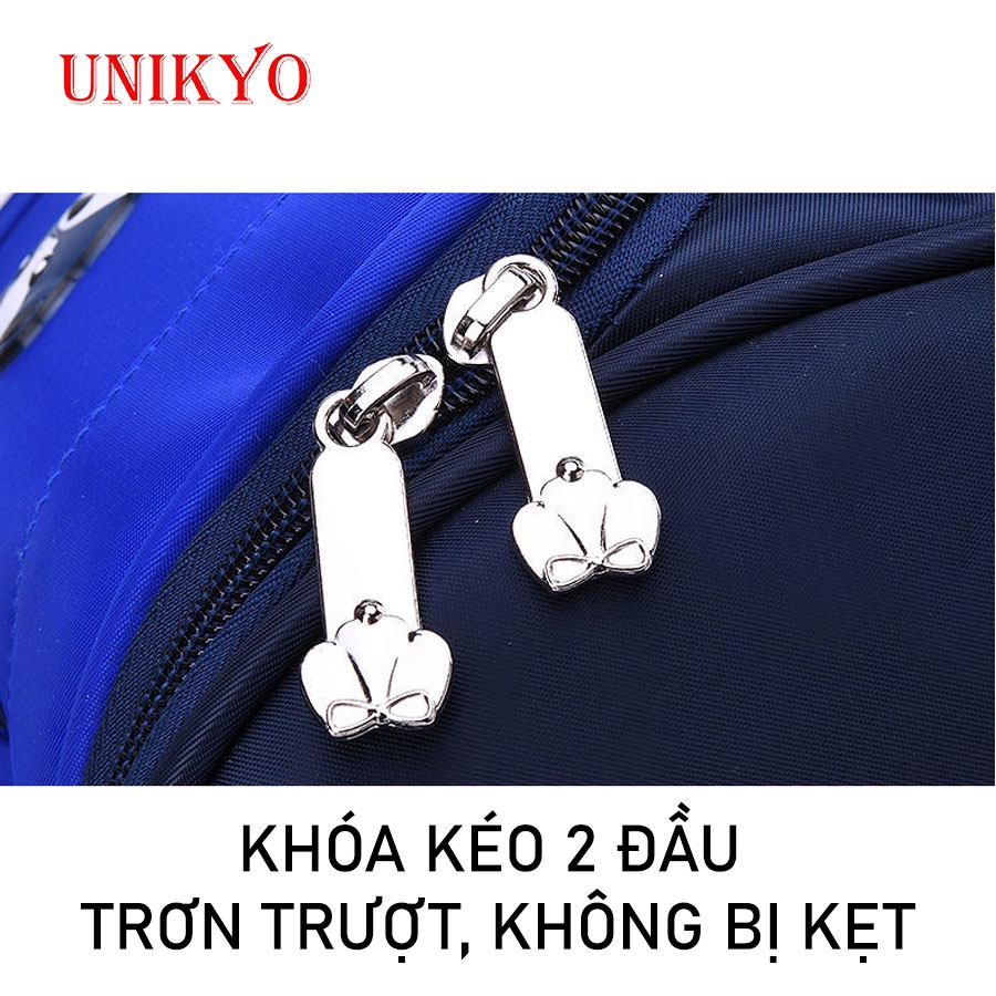 Balo cặp chống nước đi học cho bé trai gái cấp 1 ba lô học sinh tiểu học siêu nhẹ phản quang nam nữ Unikyo UN23