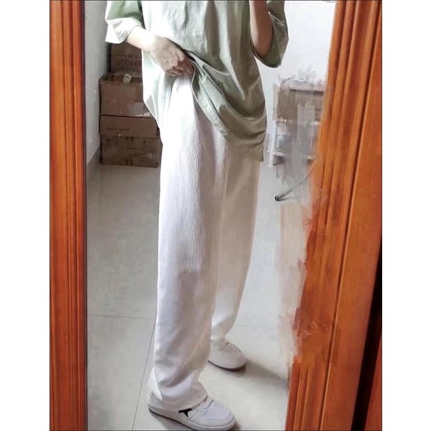 Quần Ống Xuông Culottes Lưng Cao Lụa Xốp Loại 1