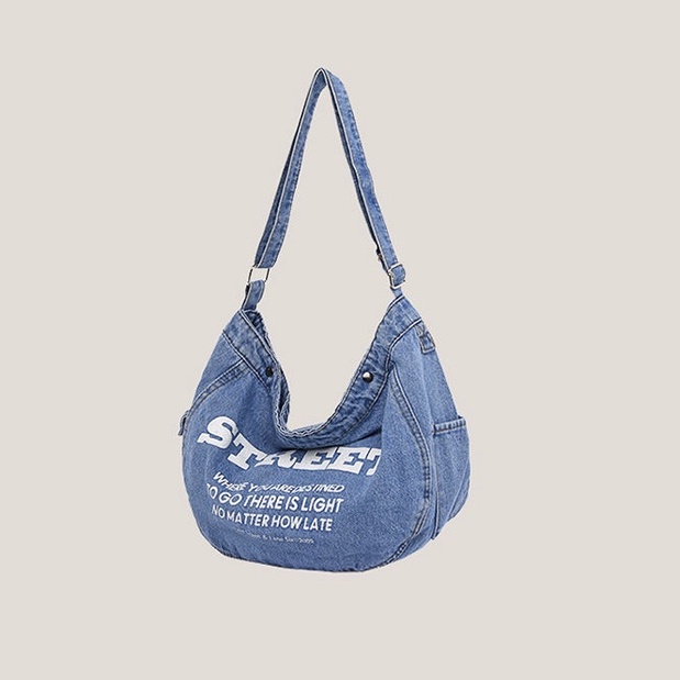 Túi Xách Đeo Chéo Vải Denim Thời Trang Hàn Quốc Hàng Mới 2022 Dành Cho Nữ