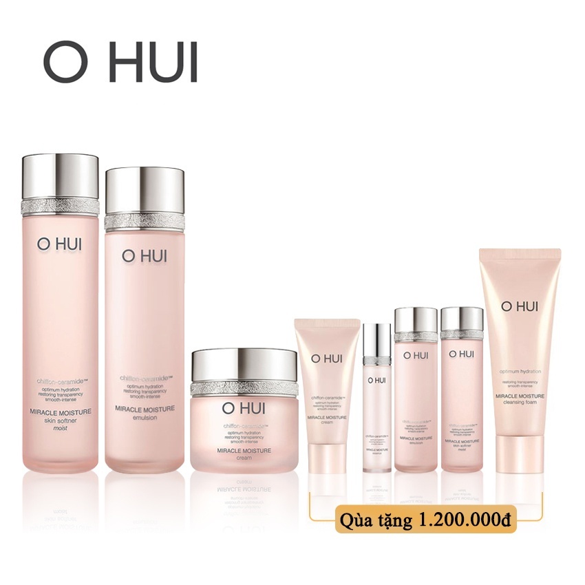 Bộ dưỡng ẩm trắng hồng Ohui Miracle Moisture Special Set 8 sản phẩm - Bộ Ohui Hồng Ohui