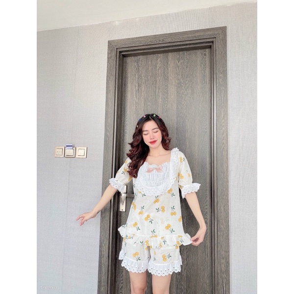 [Hàng Mới Về] ĐỒ BỘ BÈO DÁNG TIỂU THƯ VẢI XÔ SIÊU MÁT