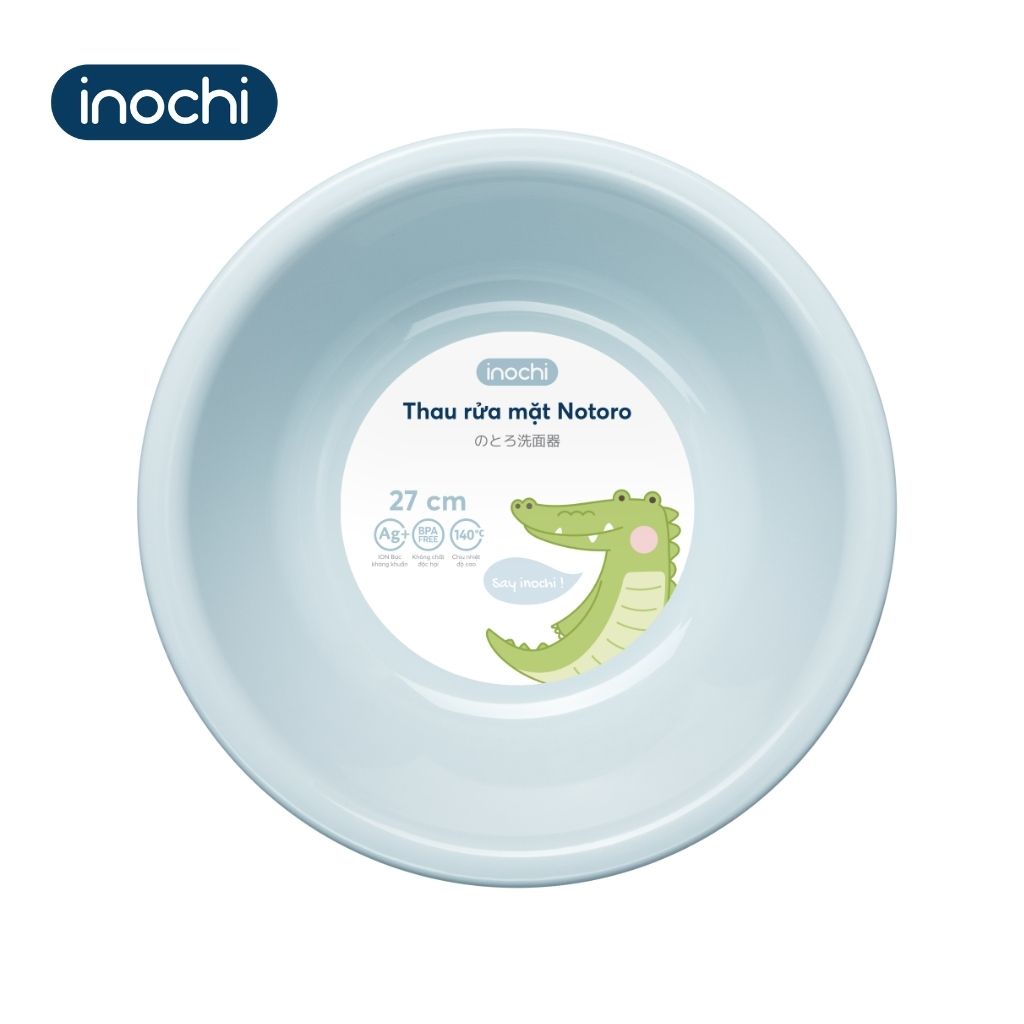 Chậu Rửa Mặt Cho Bé INOCHI Notoro Nhật Bản 27cm, Chất Liệu Nhựa Cao Cấp Kháng Khuẩn Bảo Vệ Sức Khoẻ