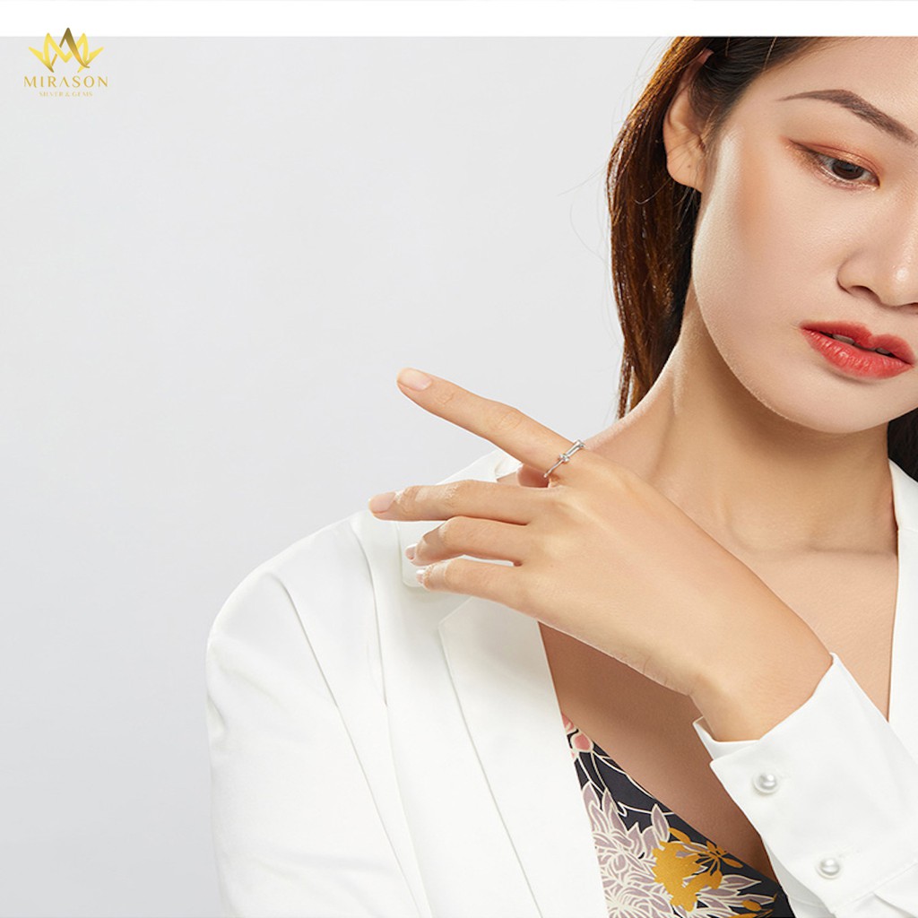 Nhẫn Bạc Unisex MIRASON Khúc Xương Basic Tròn Trơn Cá Tính MNH010 - Nhẫn Unisex Bạc 925 Cao Cấp